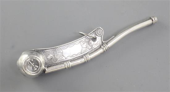 A Victorian silver bosuns call, Length 100mm Weight 11grms